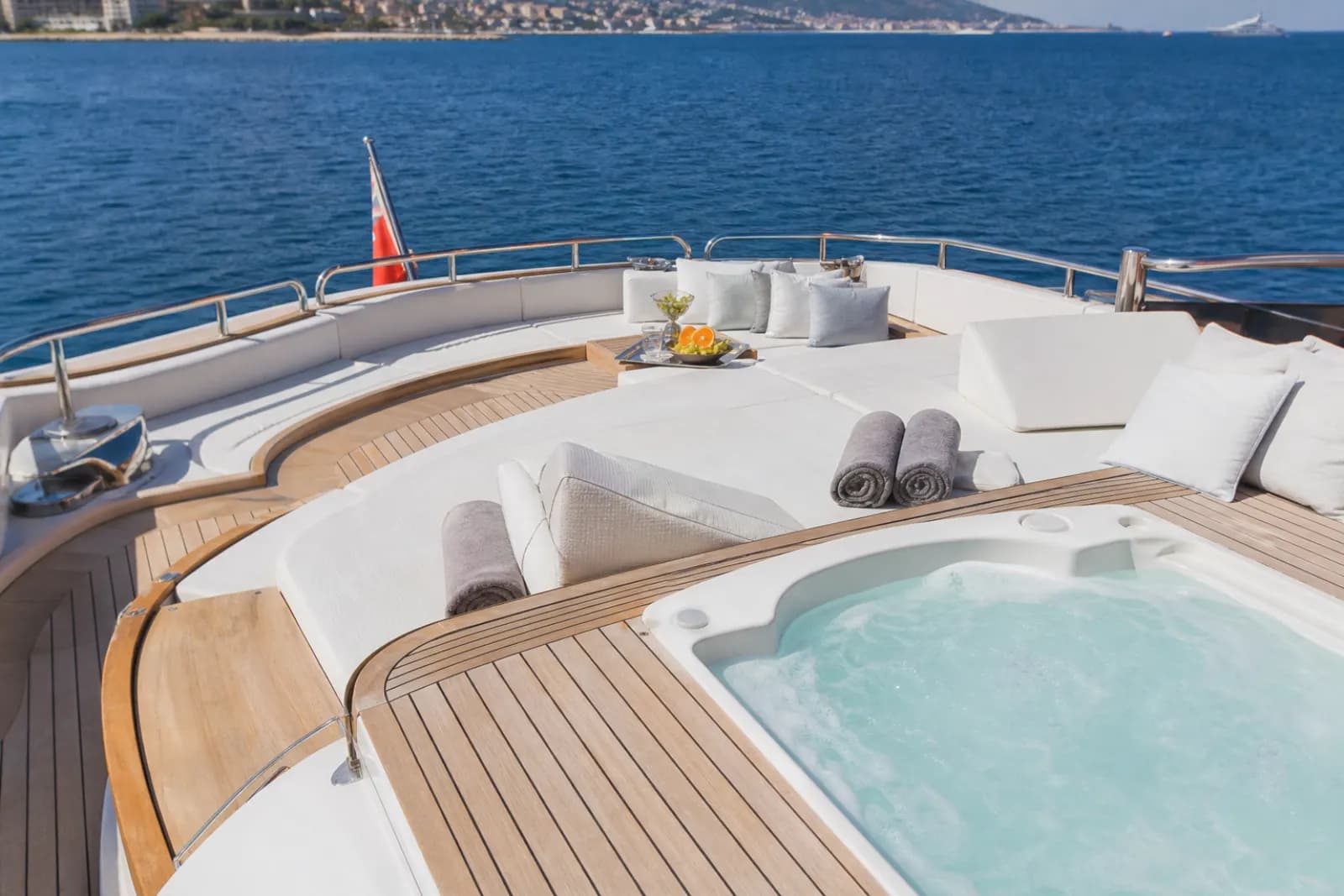 Private yacht charter sundeck details